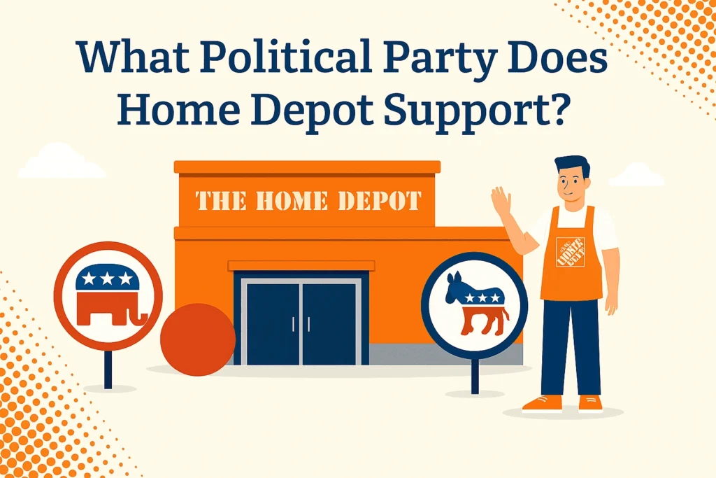 What political party does home depot support