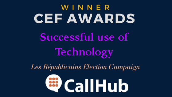 CEF award - CallHub wins award for Successful use of Technology