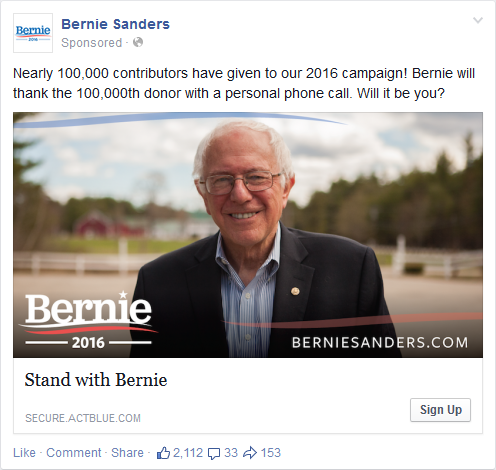 bernie-fundraising-social-media-strategy