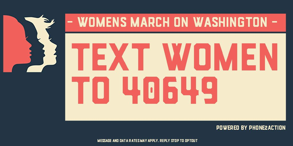 opt-in-text-messaging-Women’s-March-promoting-SMS-opt-in-campaign