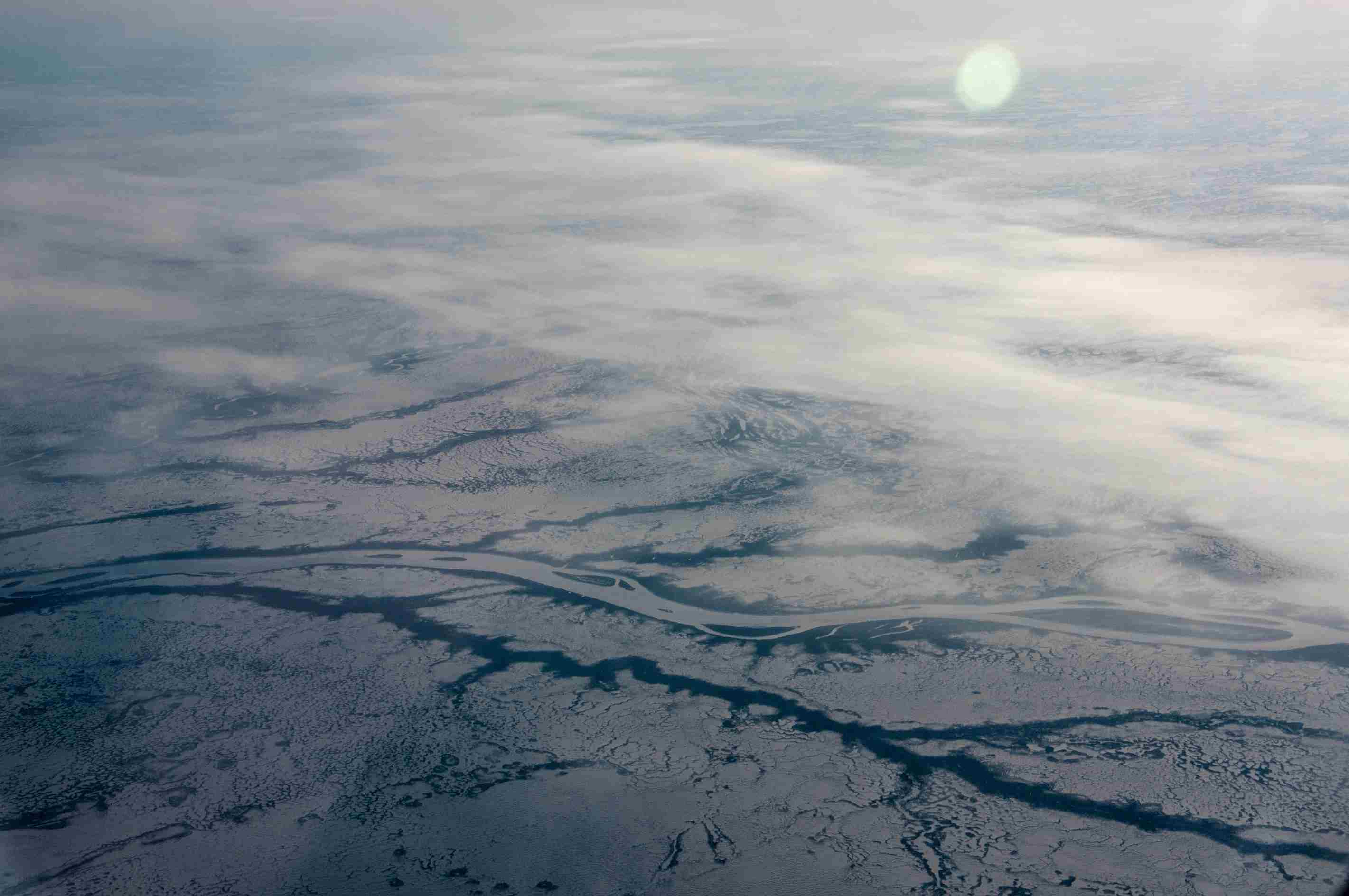 A picture of the aerial view of a river signifying that you should use different channels to tell your stories