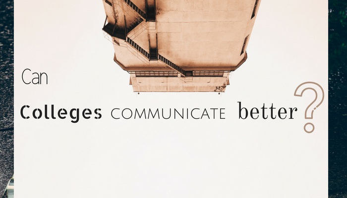 Can colleges communicate better?