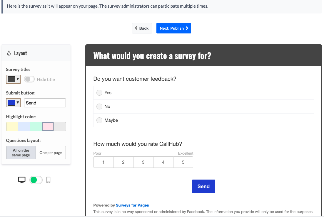 market research tools facebook survey