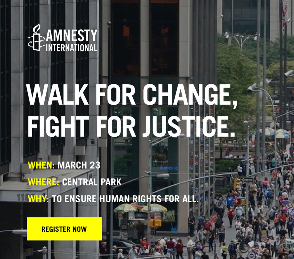 Promote your Fundraiser amnesty international fundraising