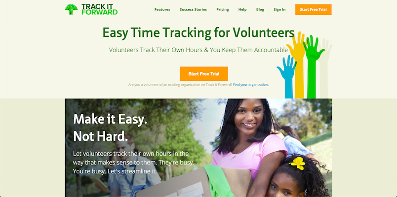 track it forward volunteer tracking