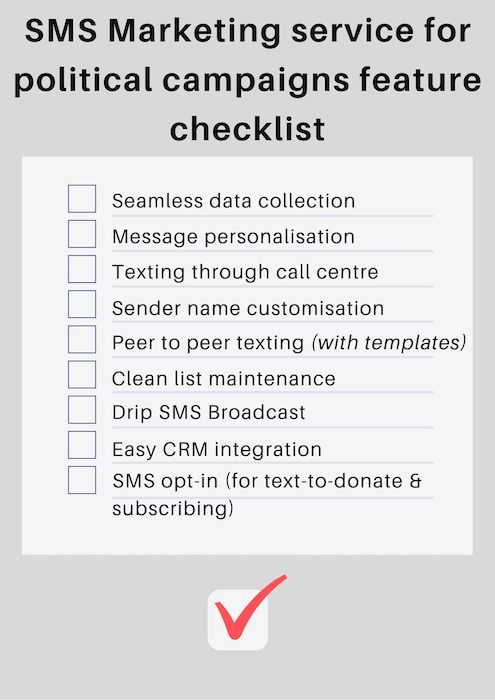 SMS marketing service feature checklist