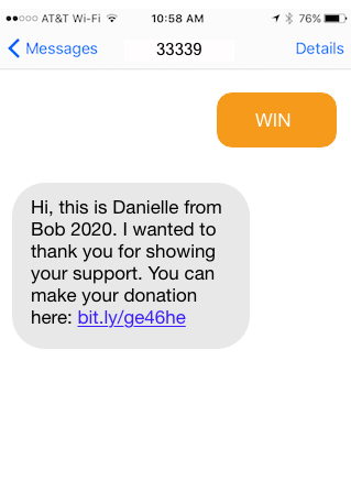 SMS opt-in fundraising