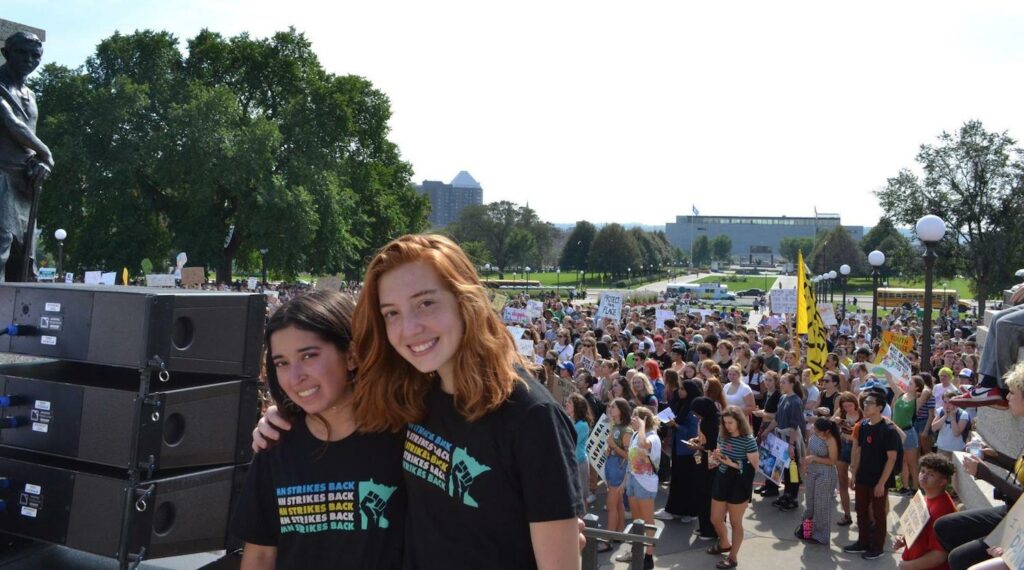 priya-with-fellow-organizer-climate-strike-changeclimateofficial