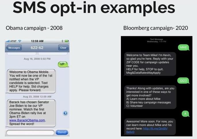 List segmentation sms opt-in examples