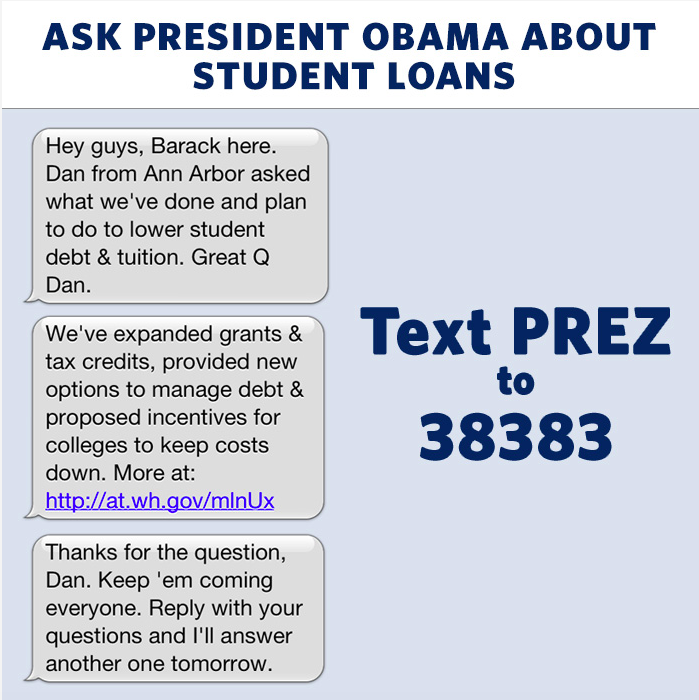 Political Marketing - Texting with Obama