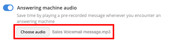 Activate voicemail drop