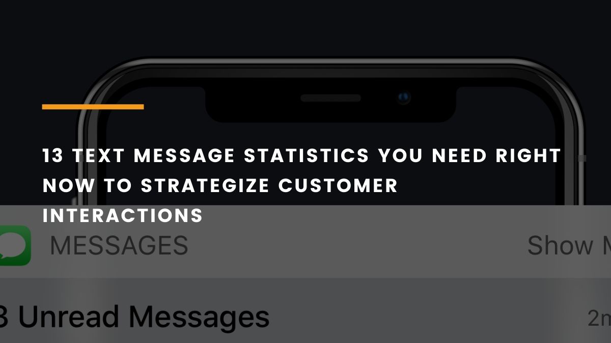 Text message statistics feature