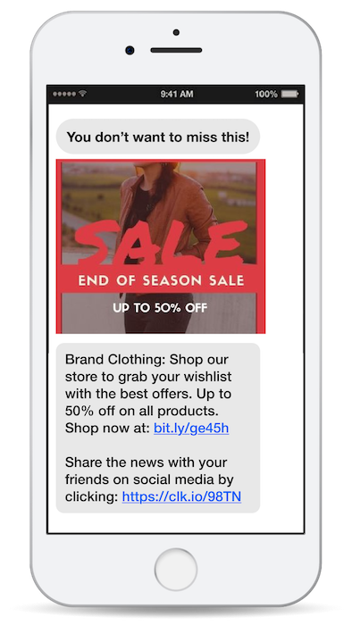 MMS marketing promotion example