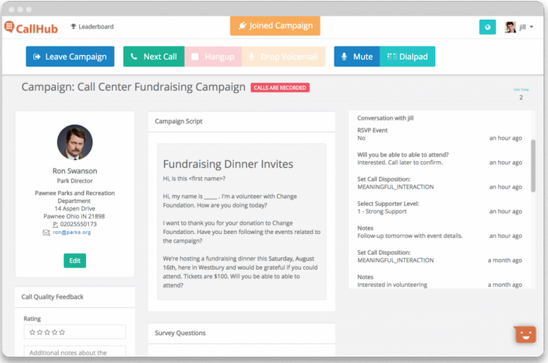 Outbound calling software example