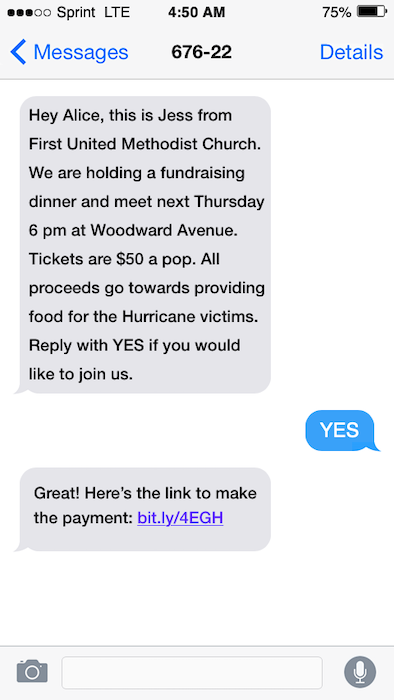 fundraising texts