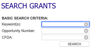 grants gov grantsearch nonprofit grant find