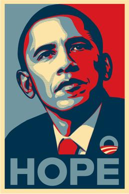 political campaign poster obama hope