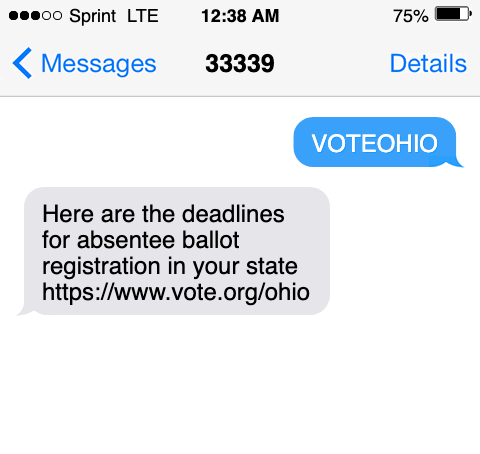 absentee ballot deadline text