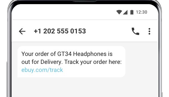 delivery reminder text