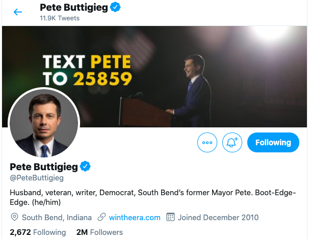 social media political campaign pete buttigieg