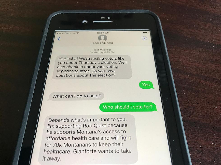 P2P Texting political ads