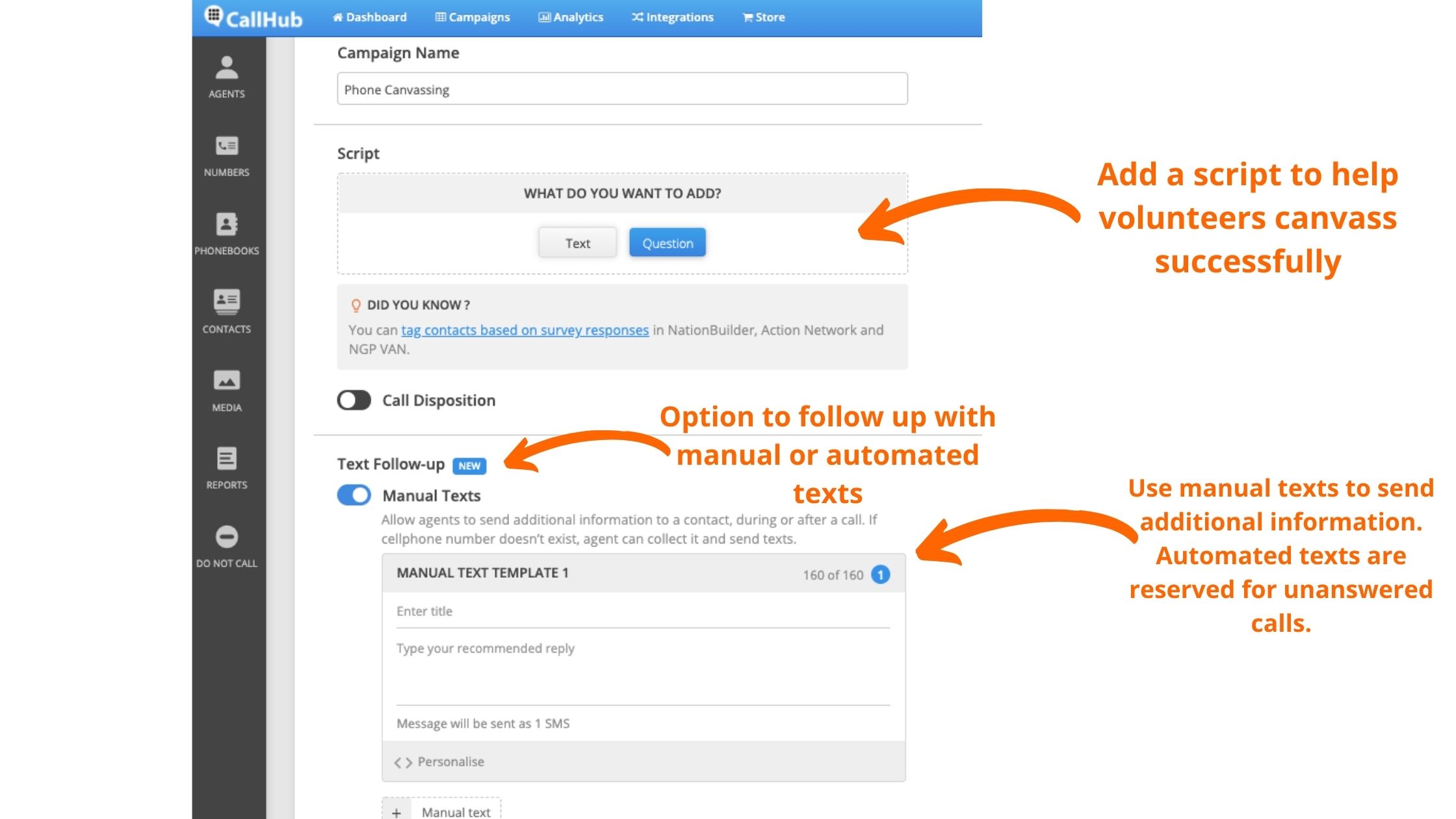 political canvassing laws add script manual text
