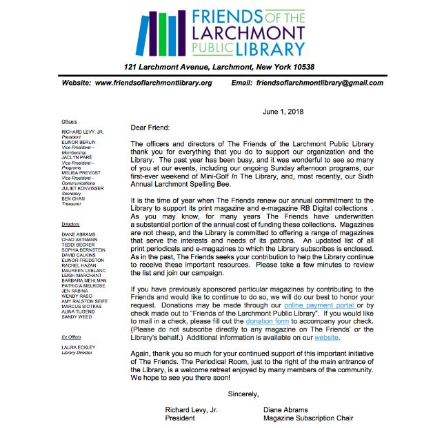 larchmont-annual-appeal-letter