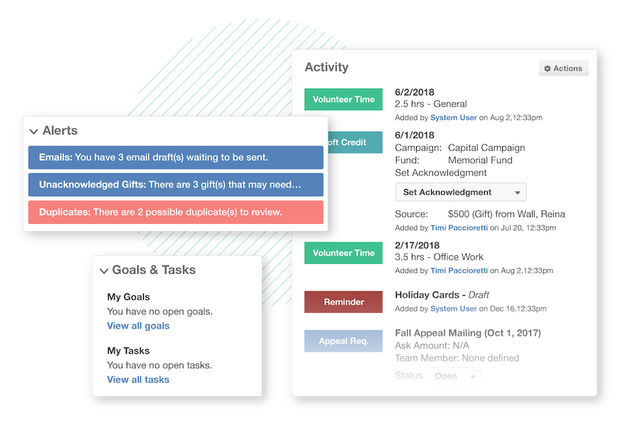 donor-management-crmlittle-green-light-dashboard