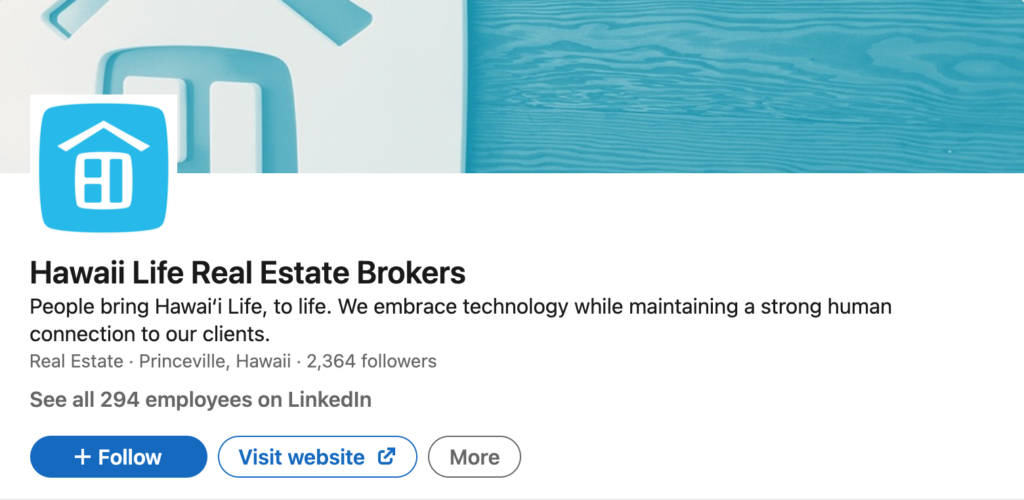 real estate social media linkedin example