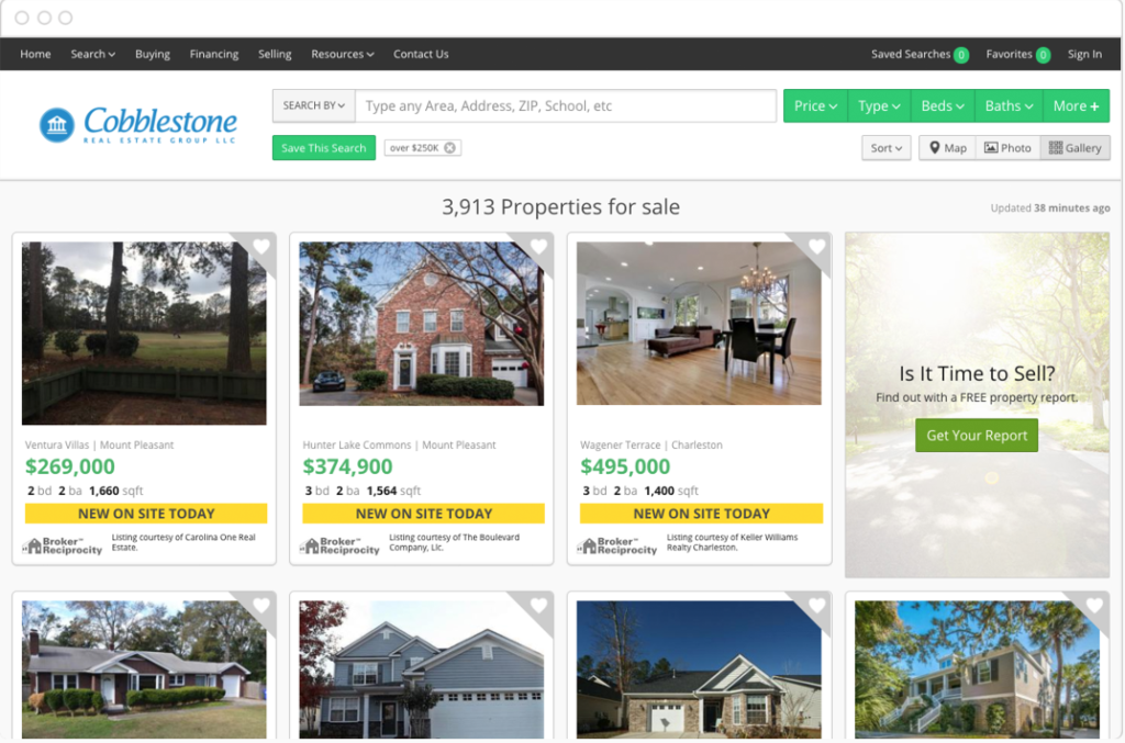 real estate software website example