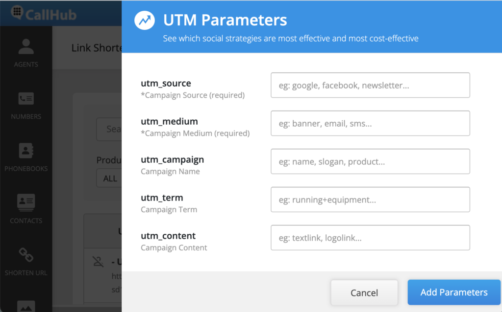 using link shortener tracker data utm tracking