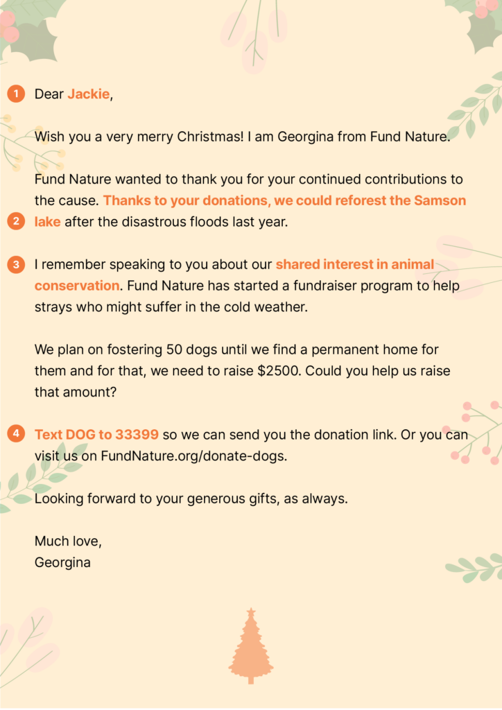 Christmas Donation Letter