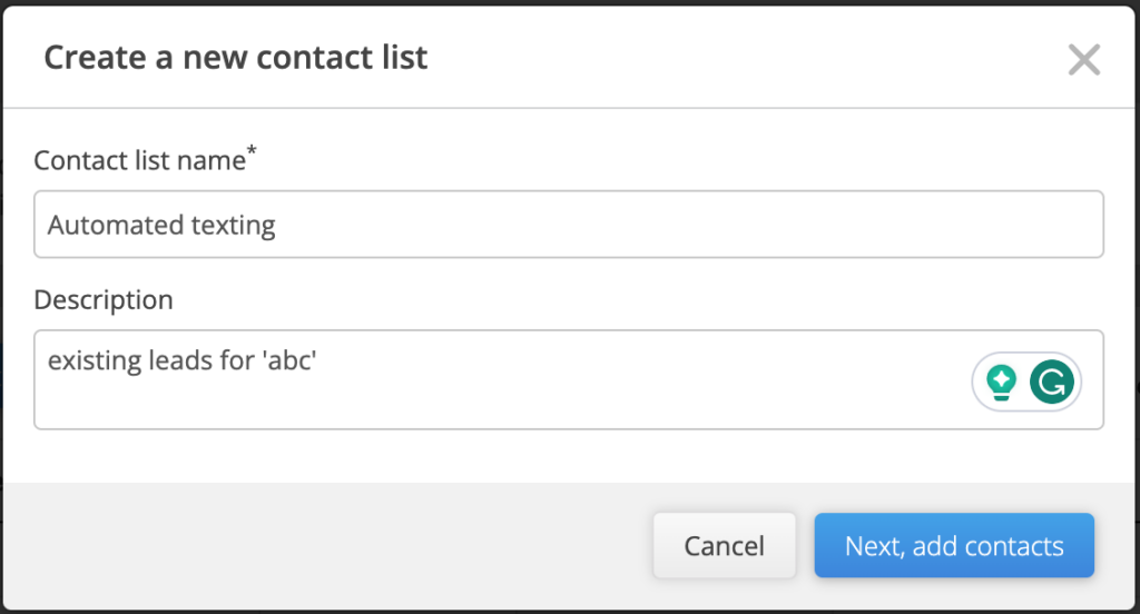 how-to-send-automated-texts-create-new-contact-list