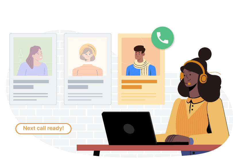 Agent using automated phone call system to message thousands of people.