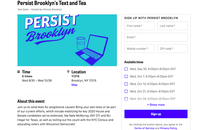 canvassing-event-page