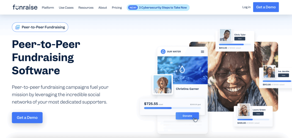 funraise-peer-to-peer fundraising-software