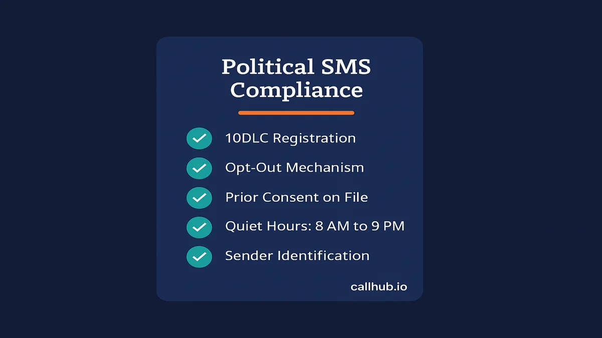Compliance checklist for GOTV text templates