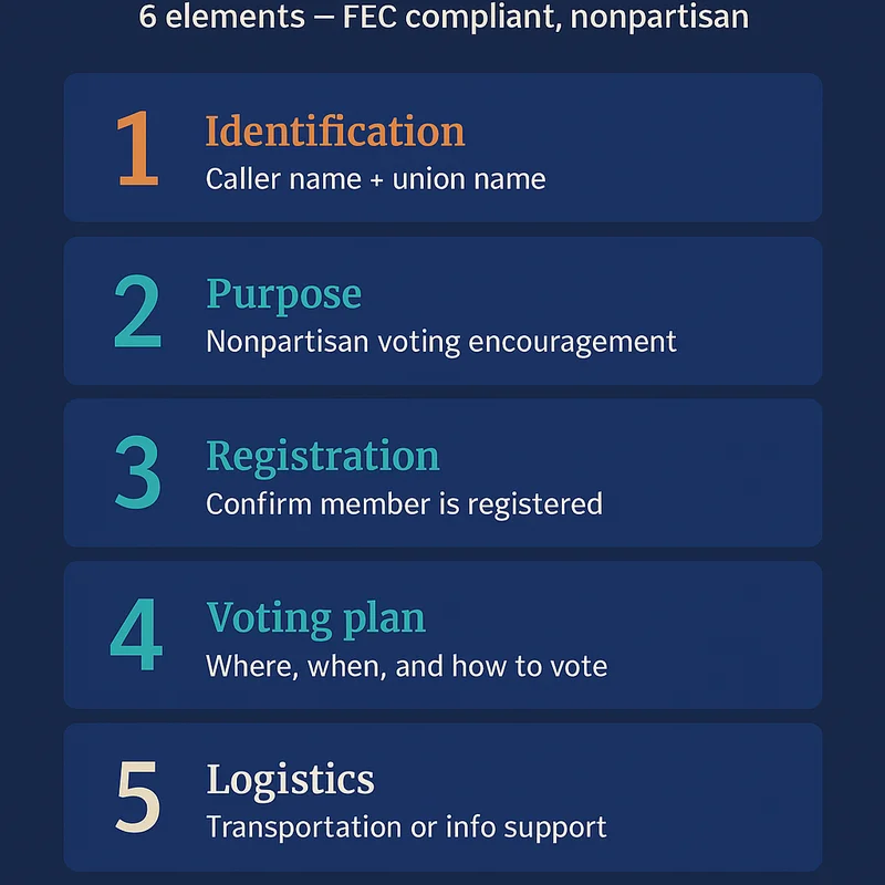 Script framework for union GOTV phone and text outreach